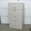 Prosource Beige 5 Drawer Lateral File Cabinet, Locking